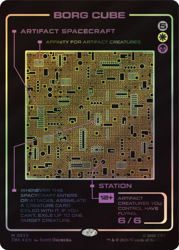 Borg Cube (0555) (Showcase) (TRK) - Surge Foil