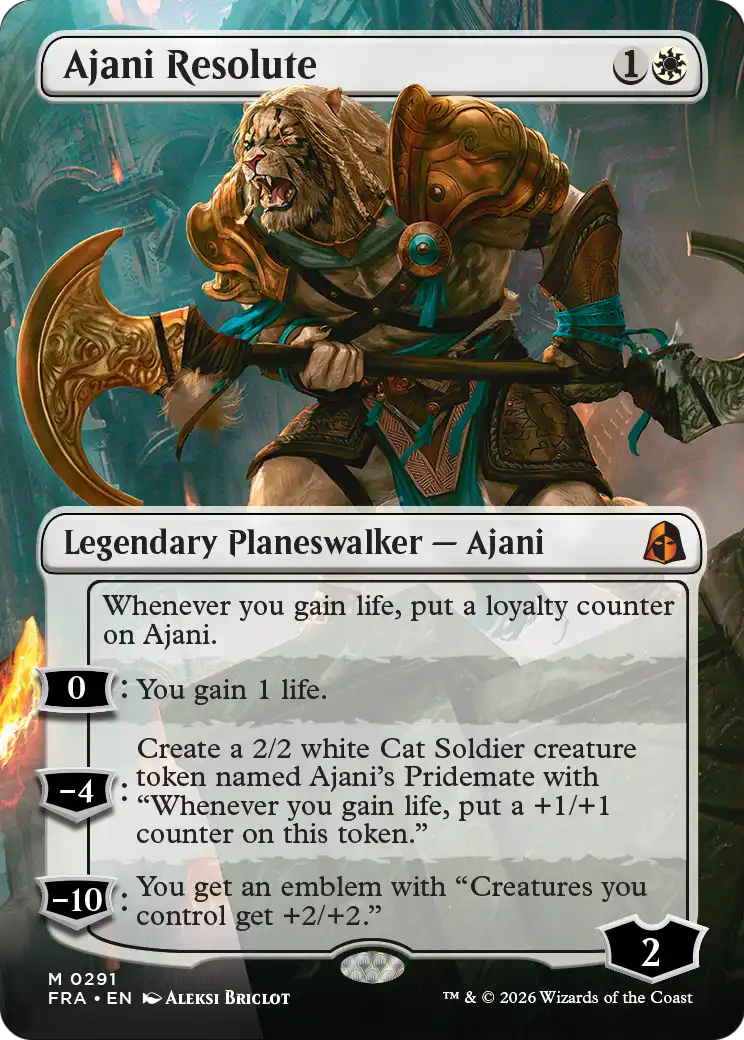Ajani Resolute (0291) (Borderless) (FRA) - Foil