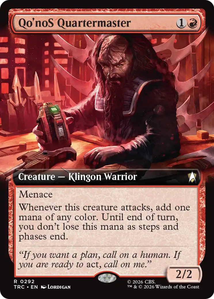 Qo'noS Quartermaster (0292) (Extended Art) (TRC)