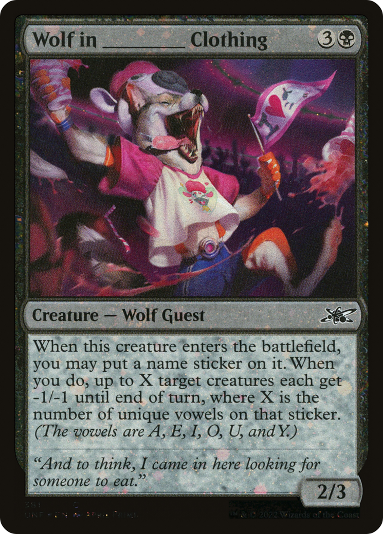 Wolf in _____ Clothing (381) - Galaxy Foil