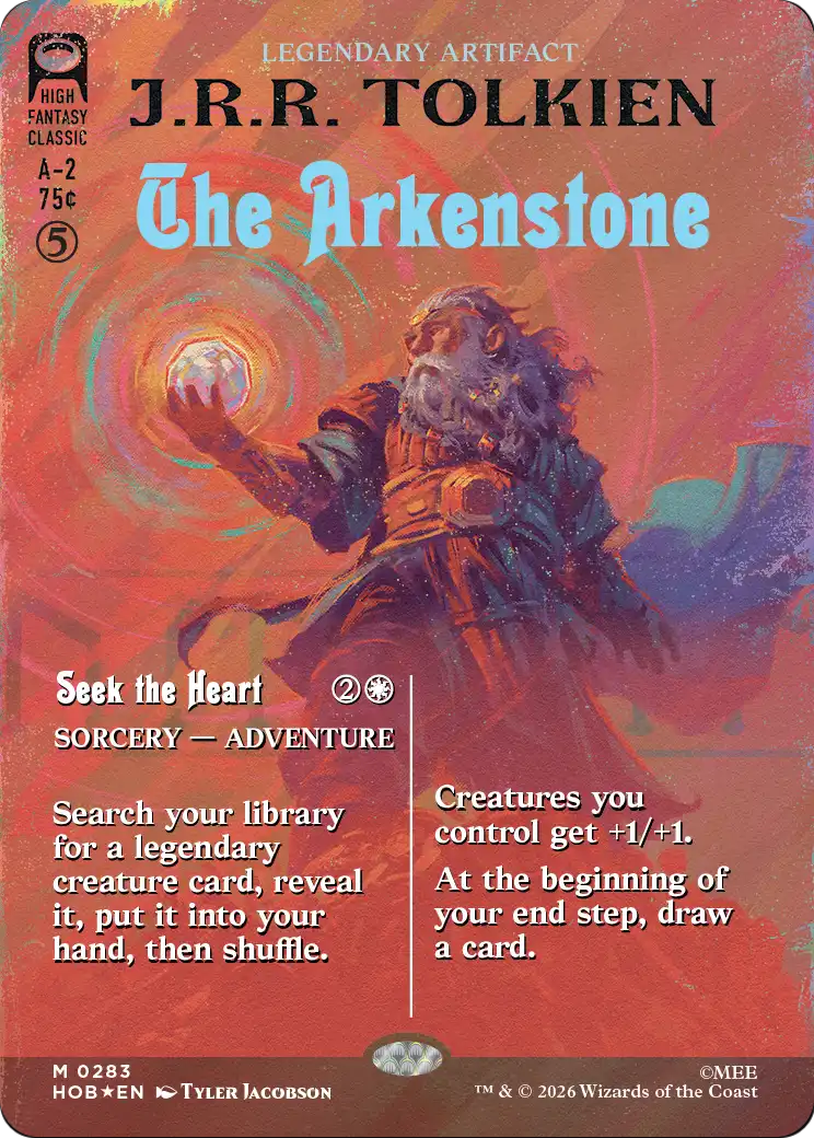 The Arkenstone // Seek the Heart (0283) (Borderless) (Book Cover) (HOB) - Surge Foil