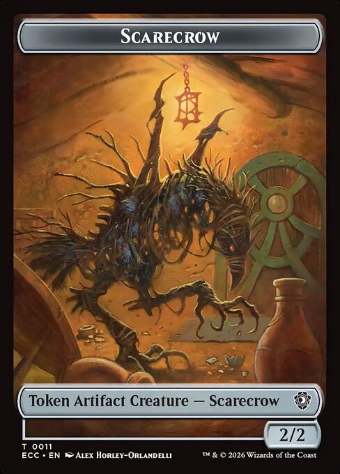 Saproling (0007) // Scarecrow (0011) Double-Sided Token (TECC) - Foil