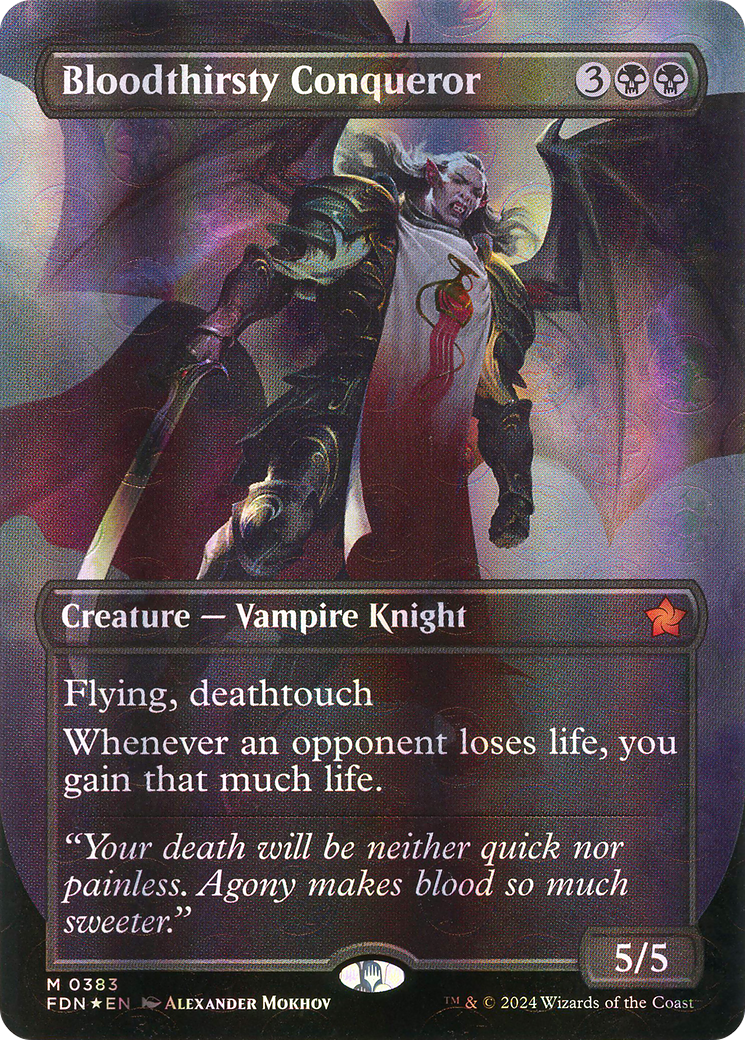 Bloodthirsty Conqueror (0383) (Borderless) - Mana Foil