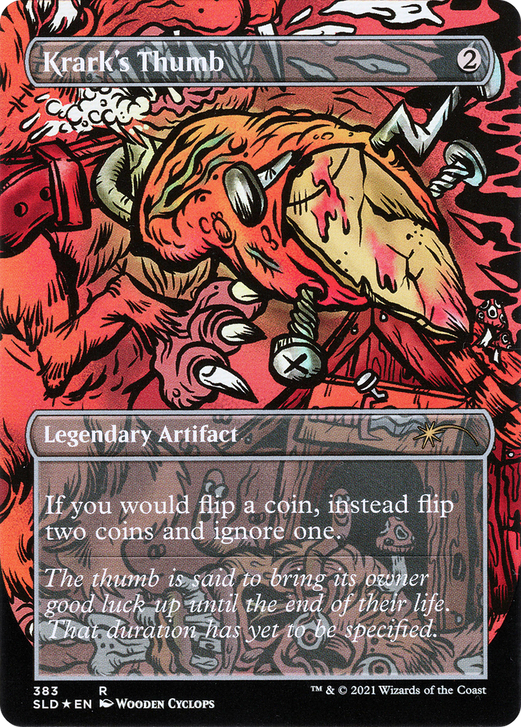 Krark's Thumb (383) (Borderless) (Reversible) (SLD) - Foil