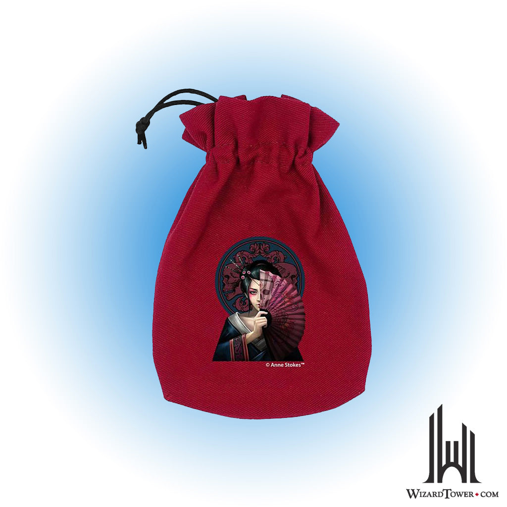 Dice Pouch - Anne Stokes Geisha Skull