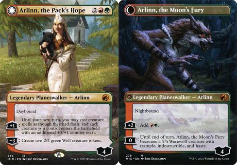 Arlinn, the Pack's Hope // Arlinn, the Moon's Fury (279) (Borderless) - Foil