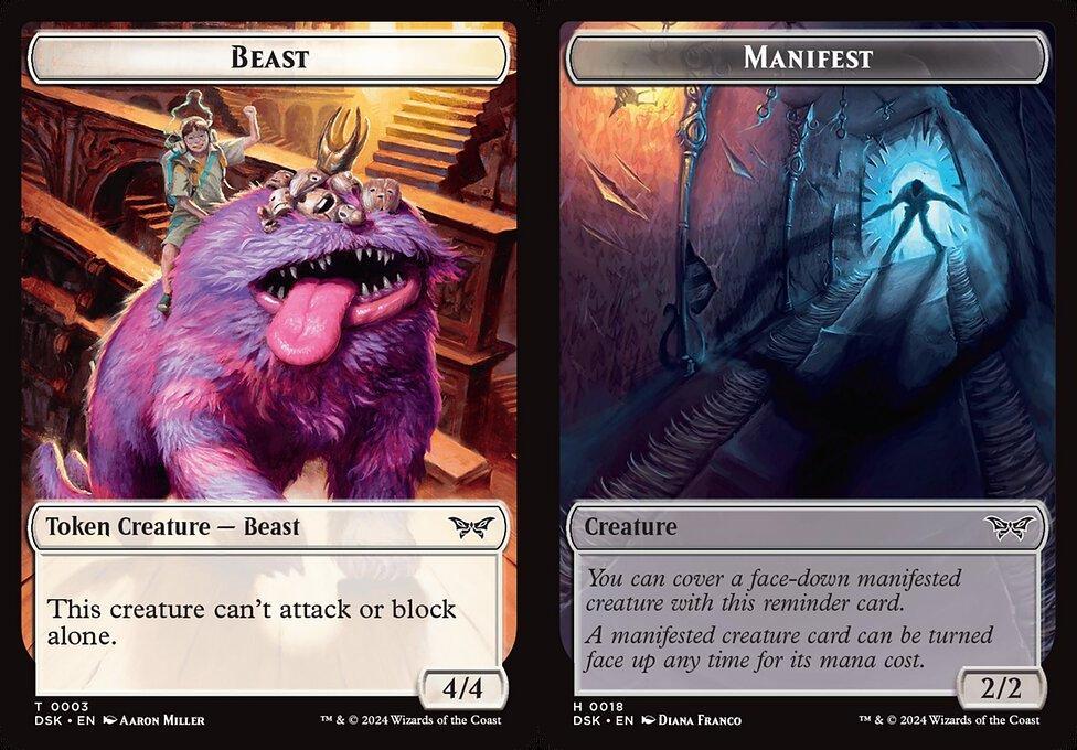 Beast (0003) // Manifest (0018) Double-Sided Token - Foil