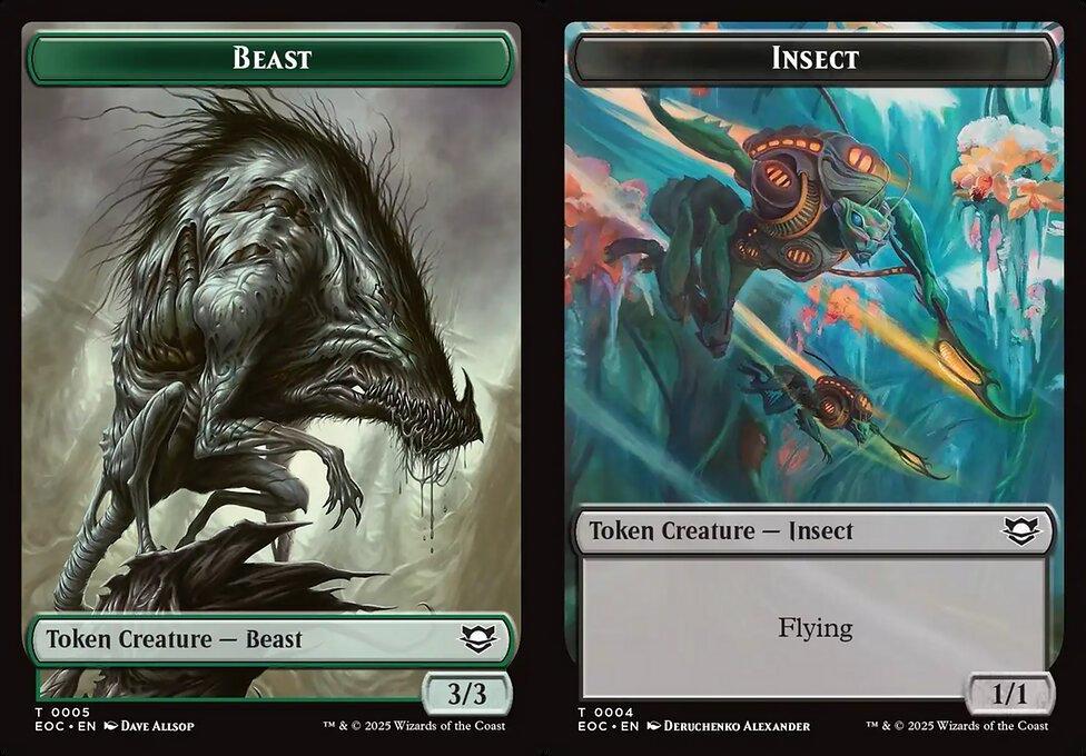 Beast (0005) // Insect (0004) Double-Sided Token - Foil