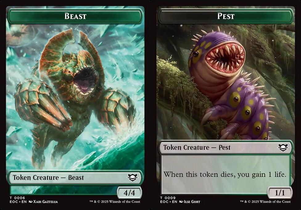 Beast (0006) // Pest (0009) Double-Sided Token