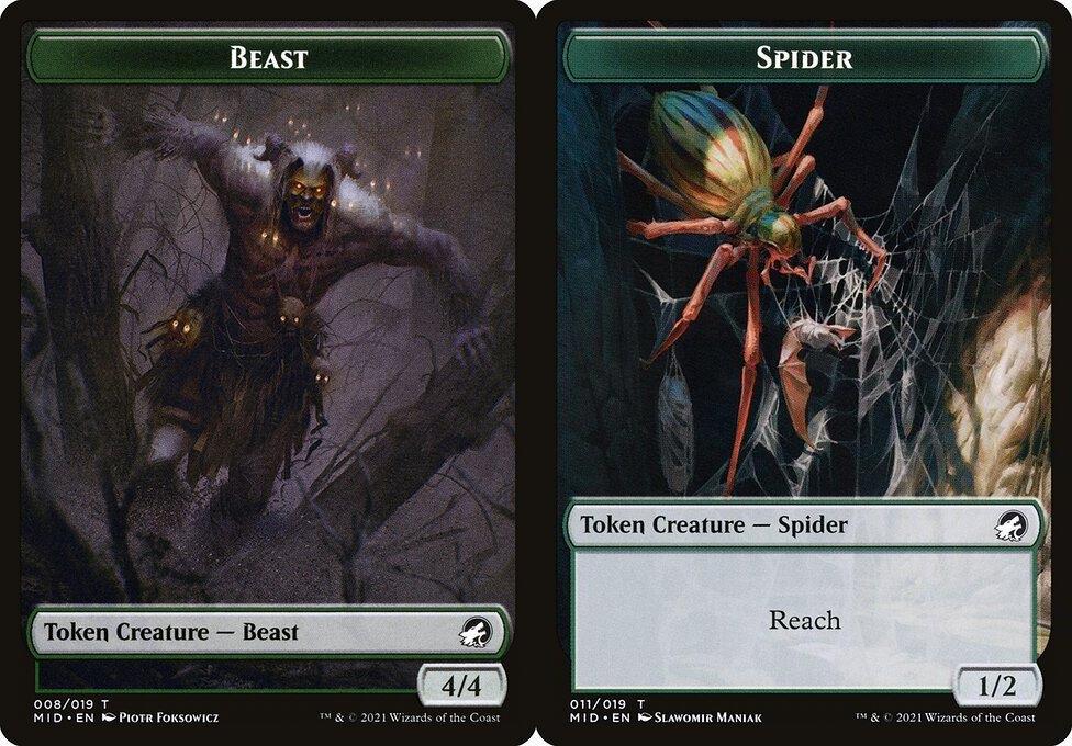 Beast (008) // Spider (011) Double-Sided Token