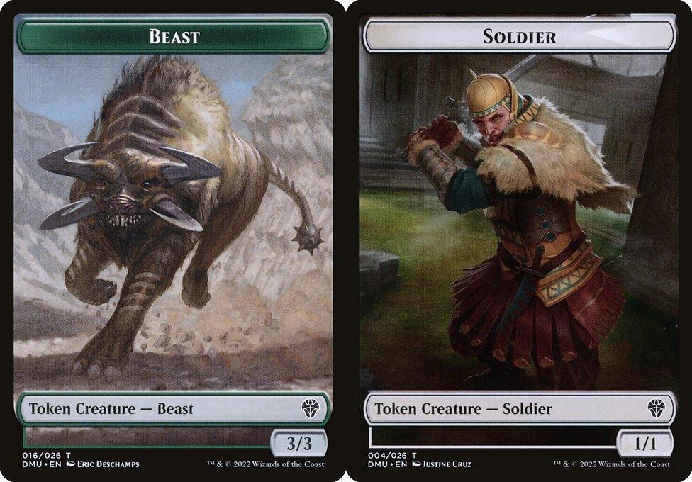 Beast (016) // Soldier (004) Double-Sided Token - Foil