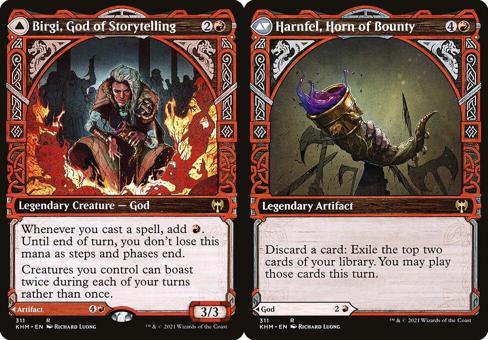 Birgi, God of Storytelling // Harnfel, Horn of Bounty (311) (Showcase) - Foil