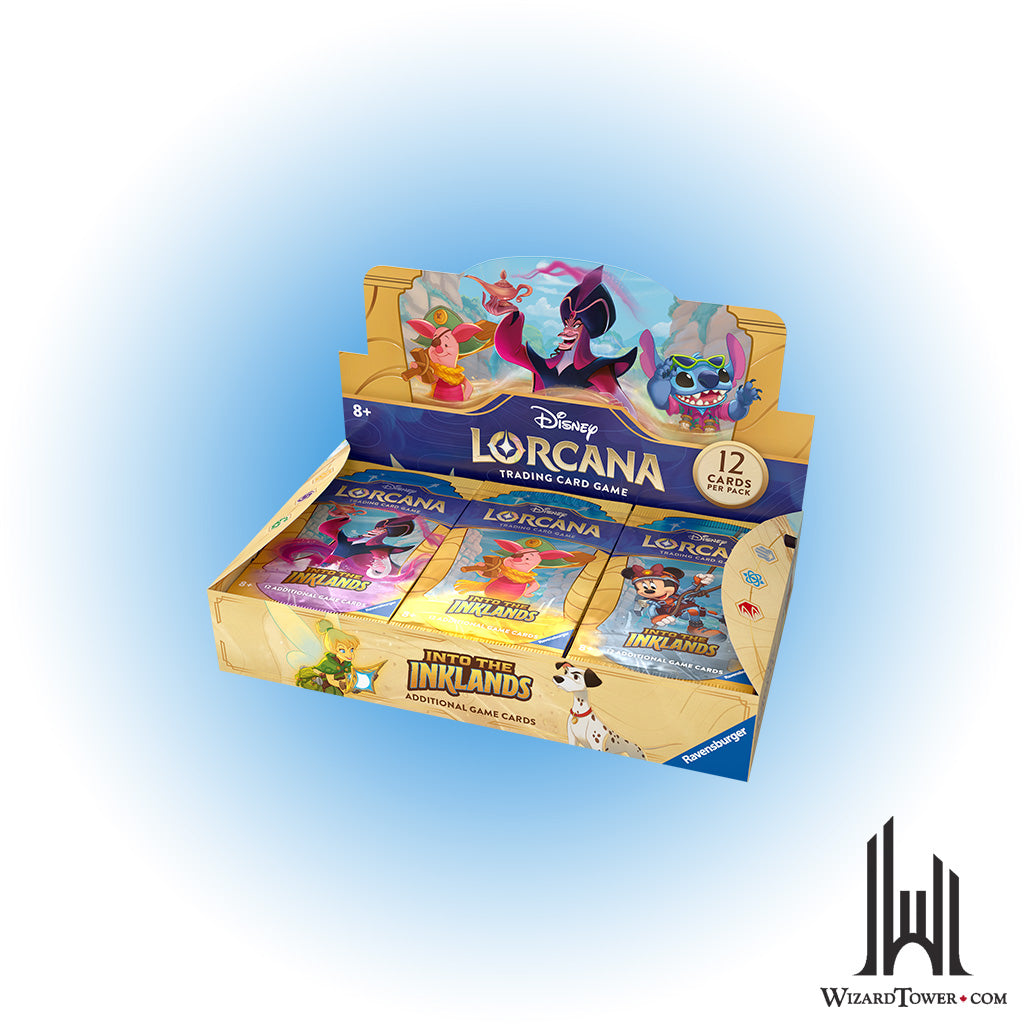 lorcana into the inklands booster box Disney Lorcana Into the Inklands Booster Box – Wizard's Tower