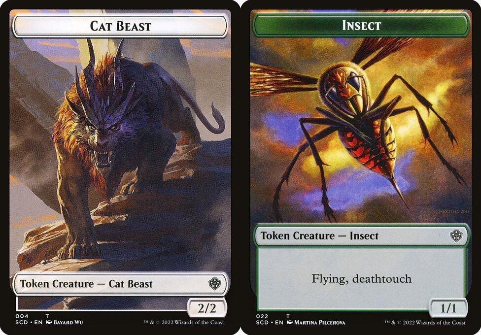 Cat Beast (004) // Insect (022) Double-Sided Token