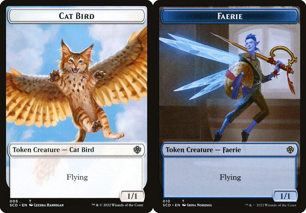Cat Bird (005) // Faerie (010) Double-Sided Token