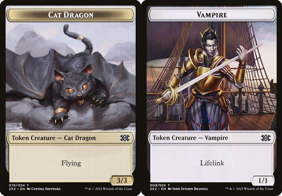 Cat Dragon (019) // Vampire (009) Double-Sided Token - Foil