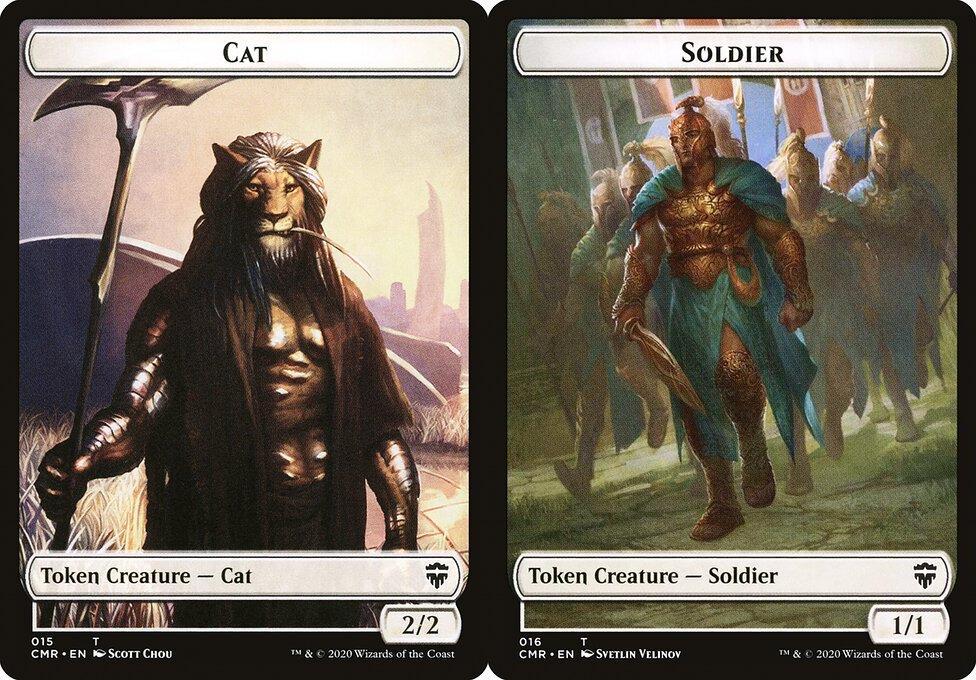 Cat (015) // Soldier (016) Double-Sided Token