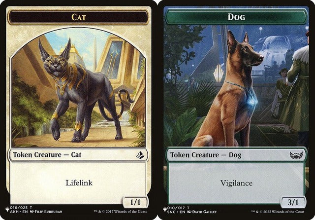 Cat (016) // Dog (010) Double-Sided Token (PLST)