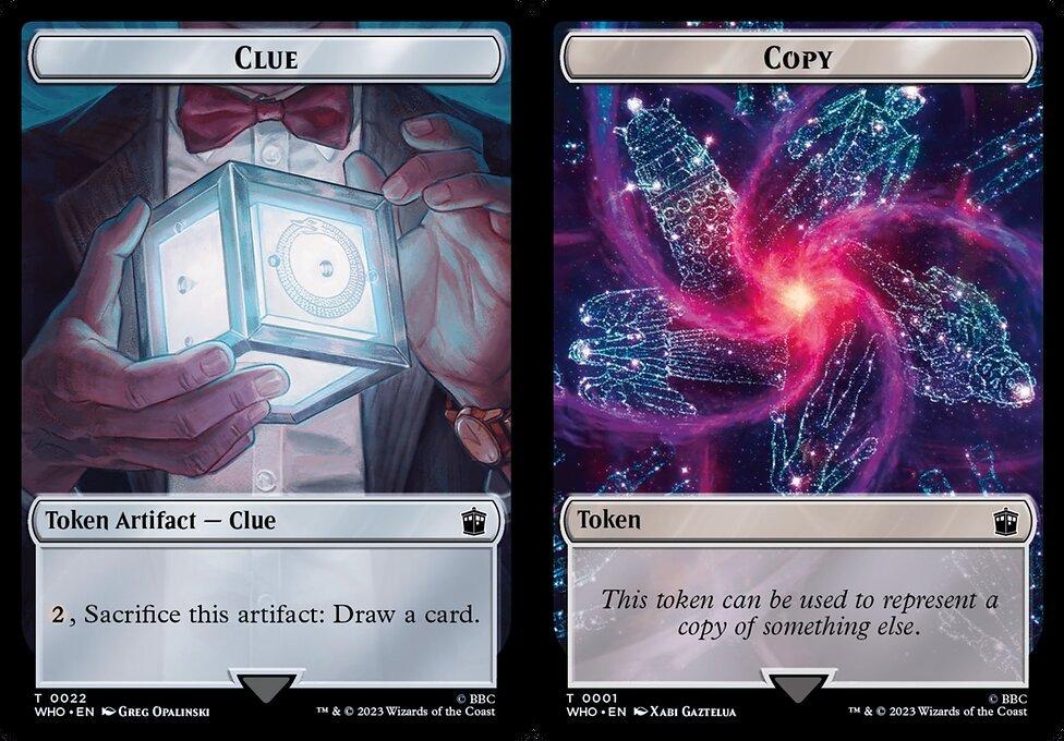 Clue (0022) // Copy (0001) Double-Sided Token - Foil