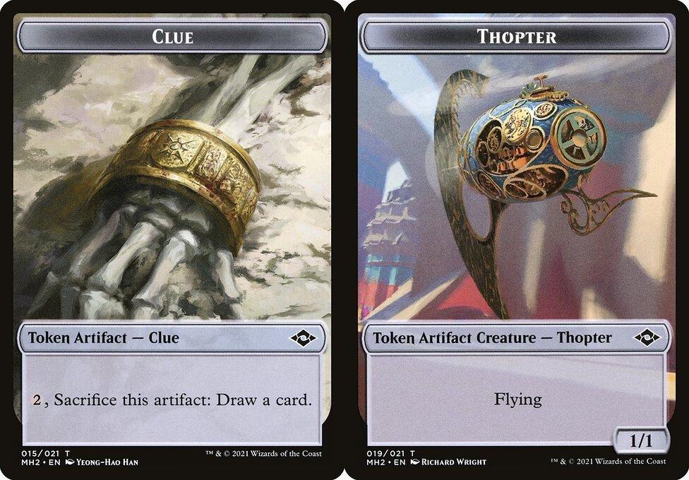 Clue (015) // Thopter (019) Double-Sided Token - Foil