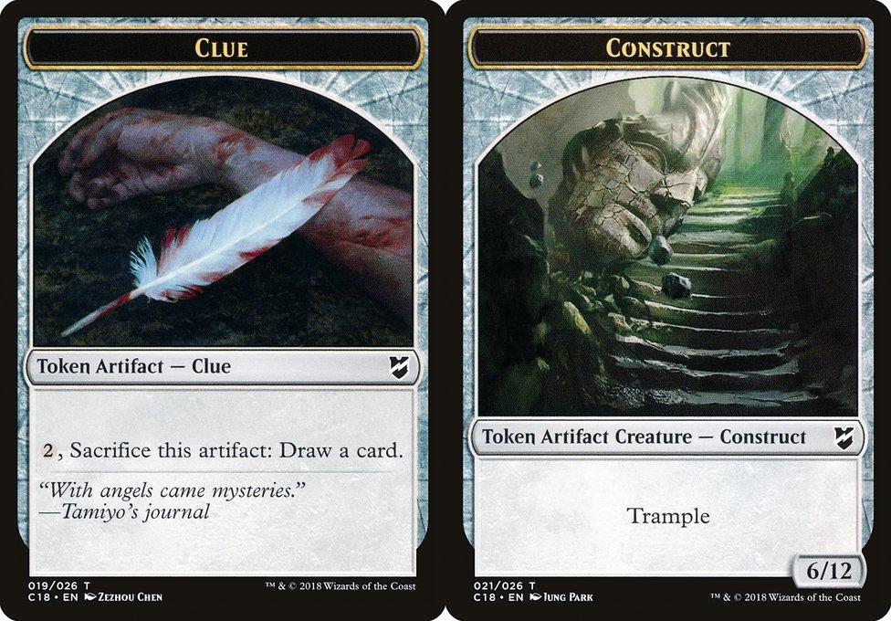 Clue (019) // Construct (021) Double-Sided Token