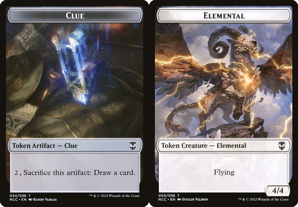 Clue (034) // Elemental (005) Double-Sided Token