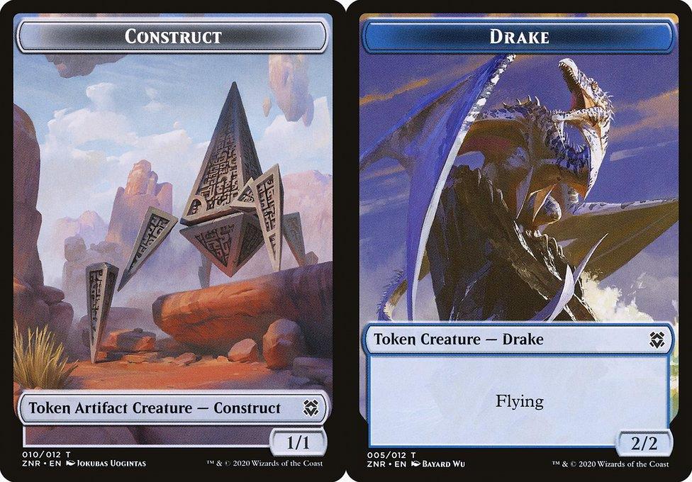 Construct (010) // Drake (005) Double-Sided Token - Foil