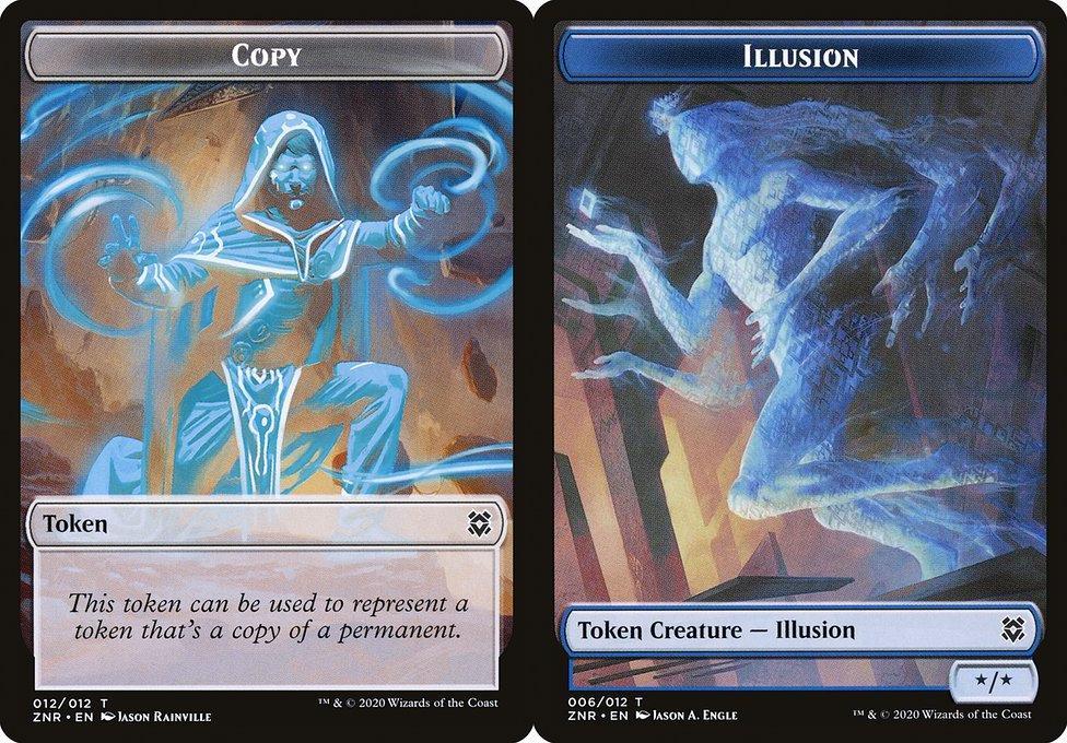 Copy (012) // Illusion (006) Double-Sided Token - Foil
