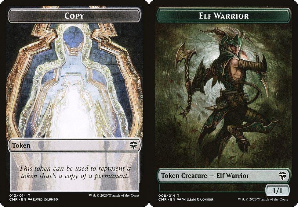 Copy (013) // Elf Warrior (008) Double-Sided Token - Foil