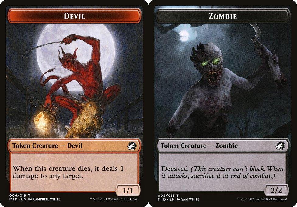 Devil (006) // Zombie (005) Double-Sided Token - Foil