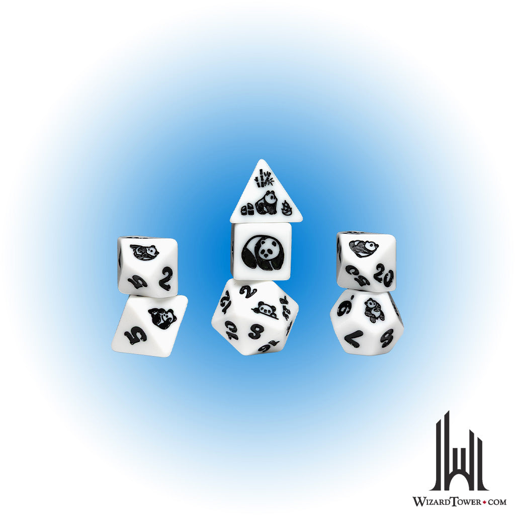Dice Set - Animals - Moon Panda 7ct