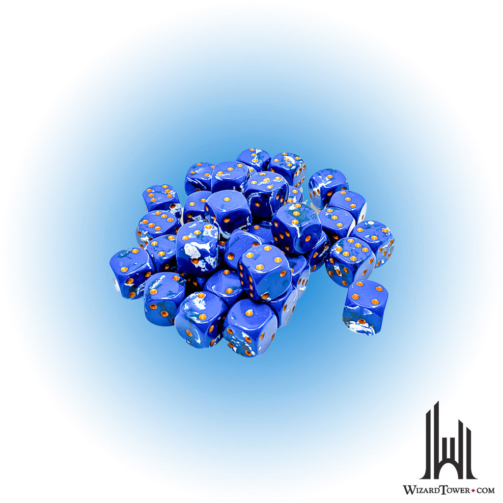 Dice Set - Brush Wavebreak / Gold 12mm d6 36ct
