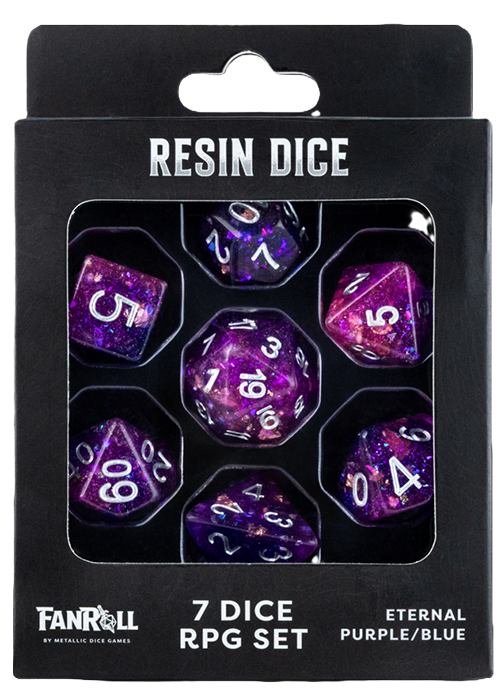 Dice Set - Eternal Purple / Blue Resin 7ct