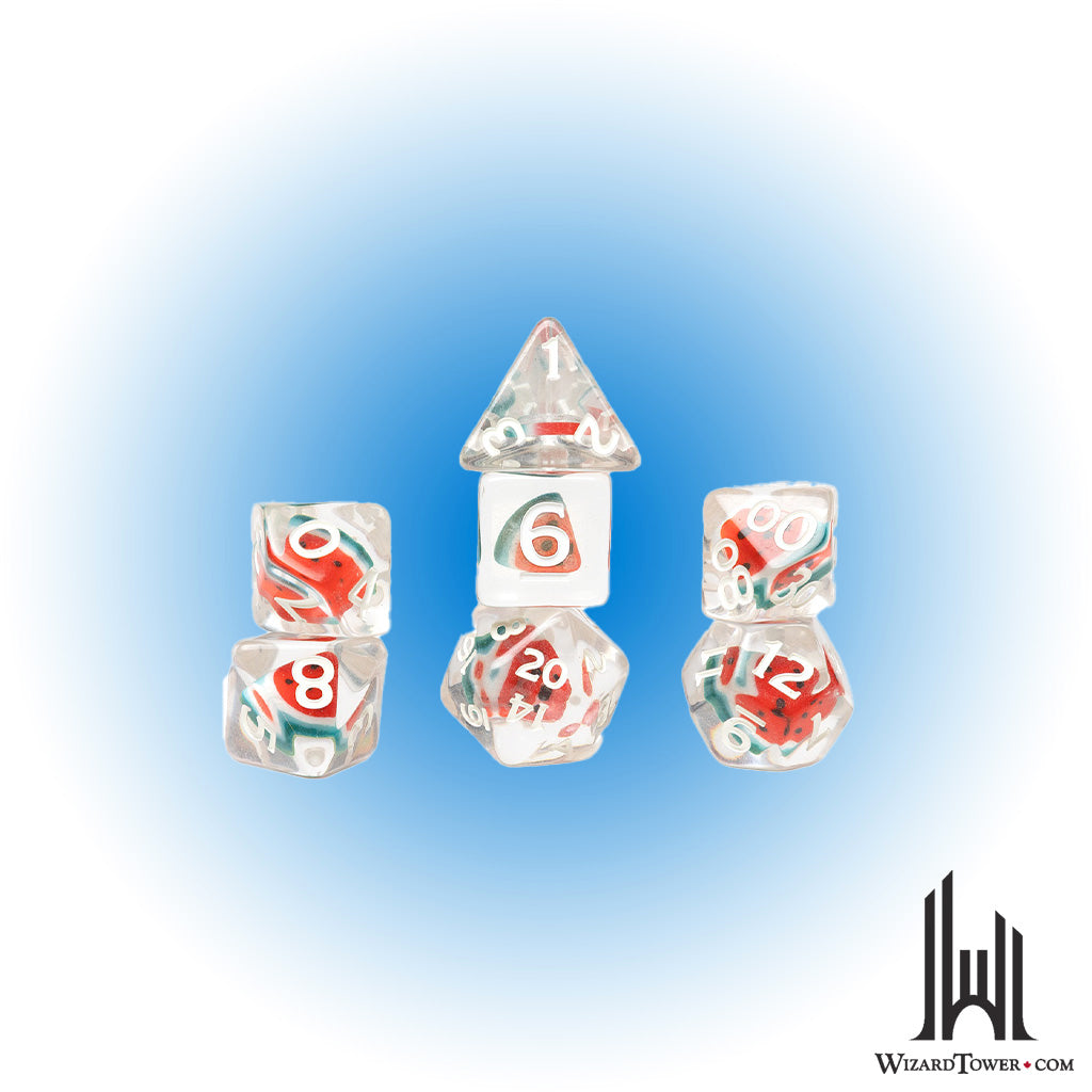 Dice Set - Fruit Slice - Watermelon 7ct