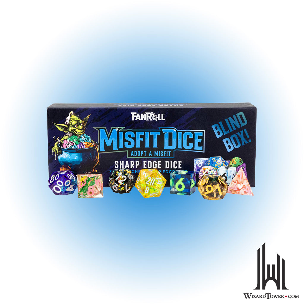 Dice Set - Mystery Misfit Sharp Edge Resin Polyhedral Dice