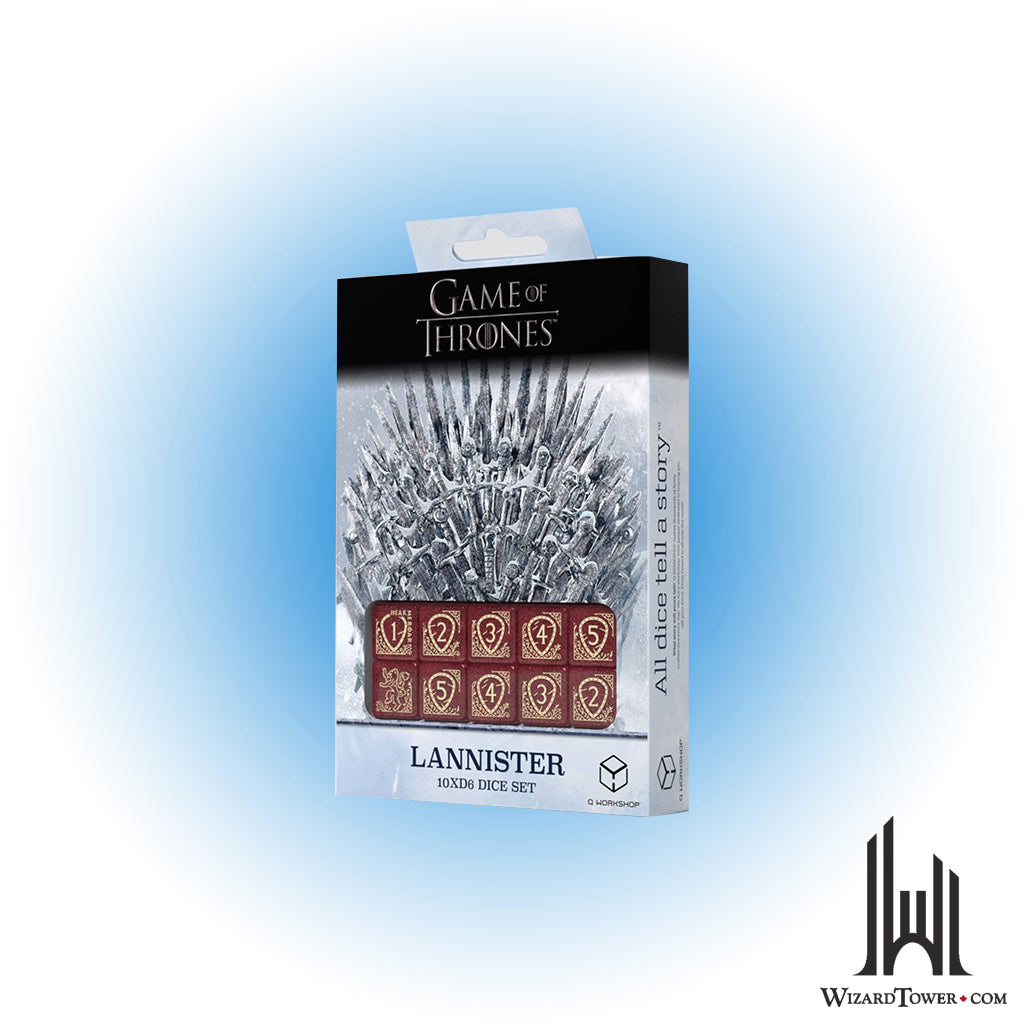 Dice Set - Game of Thrones Lannister d6 10ct