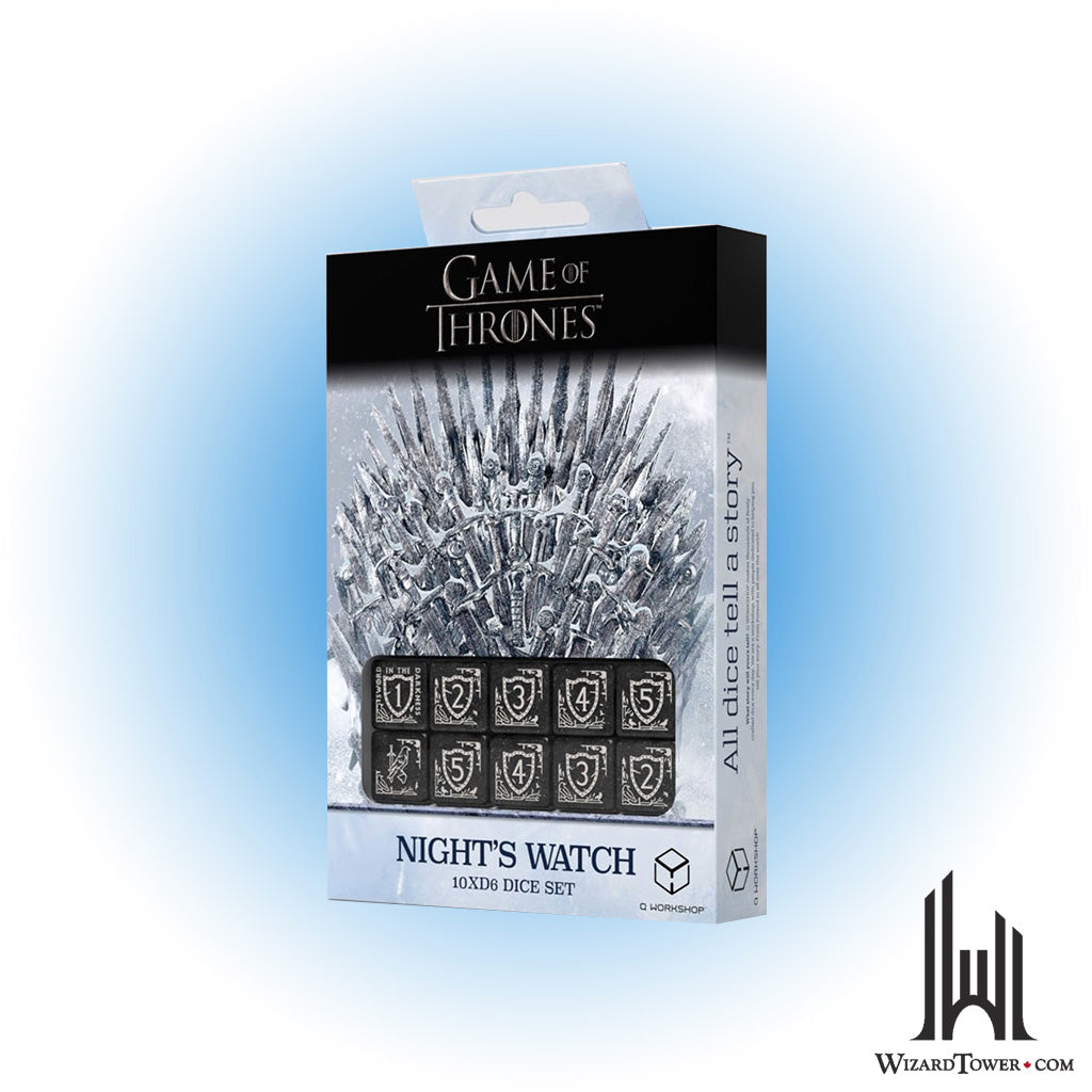Dice Set - Game of Thrones Nights Watch d6 10ct