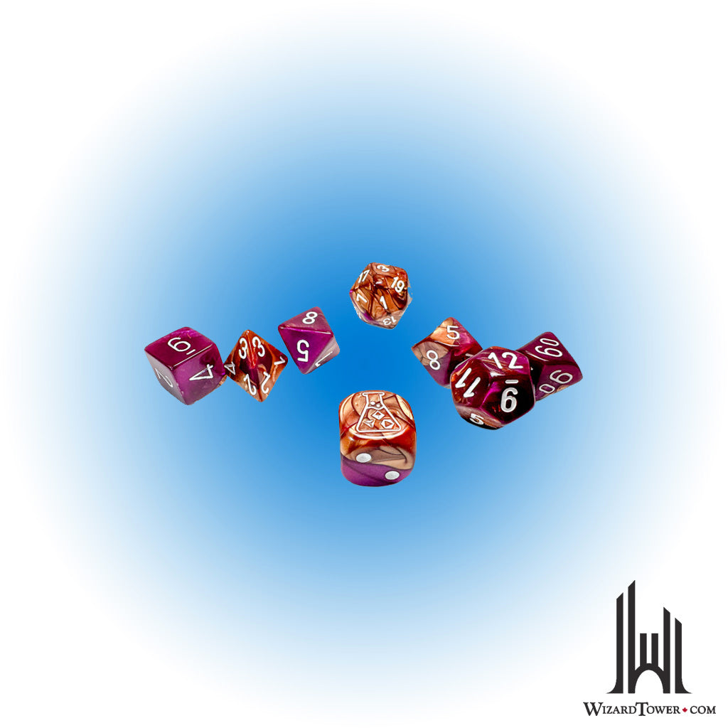 Dice Set - Gemini Copper-Purple / White 7ct