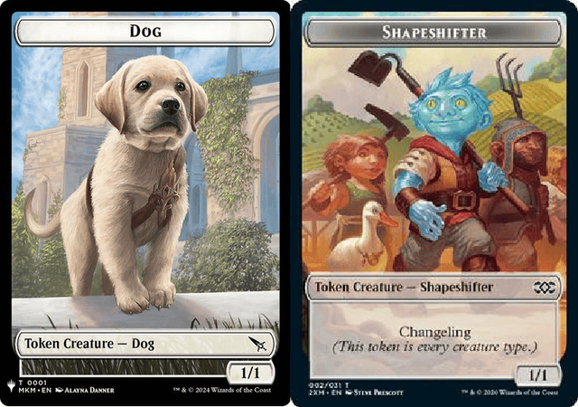 Dog (001) // Shapeshifter (002) Double-Sided Token (PLST)