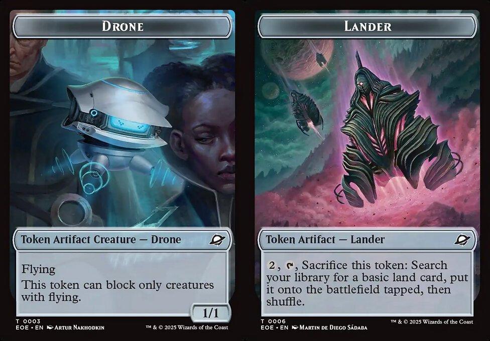 Drone (0003) // Lander (0006) Double-Sided Token - Foil