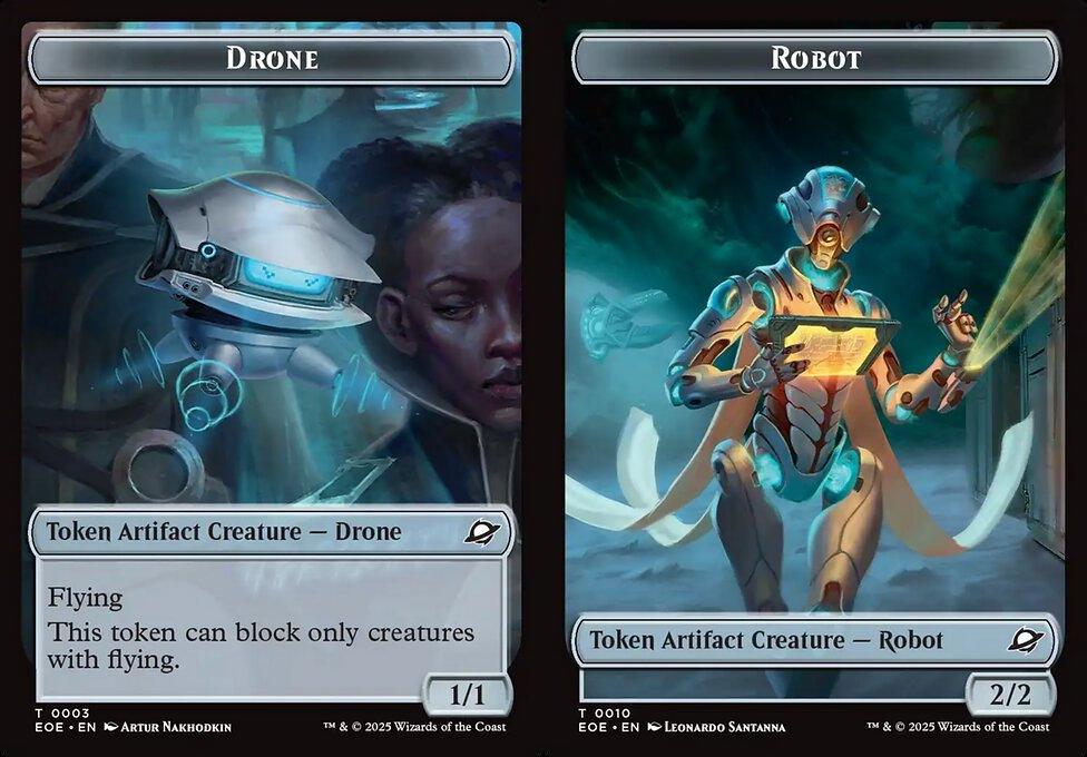 Drone (0003) // Robot (0010) Double-Sided Token - Foil