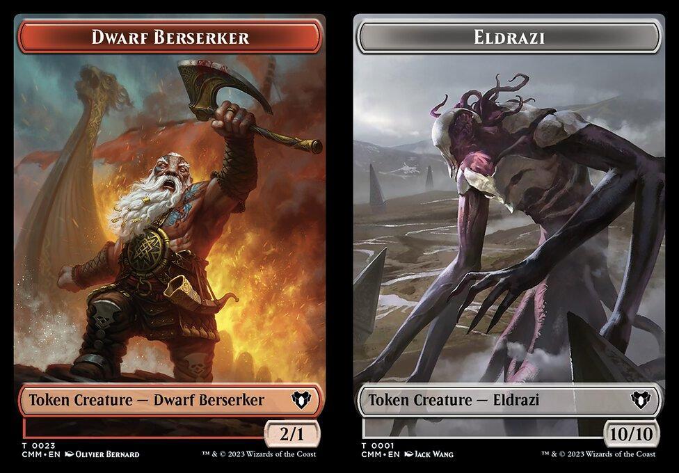 Dwarf Berserker (0023) // Eldrazi (0001) Double-Sided Token