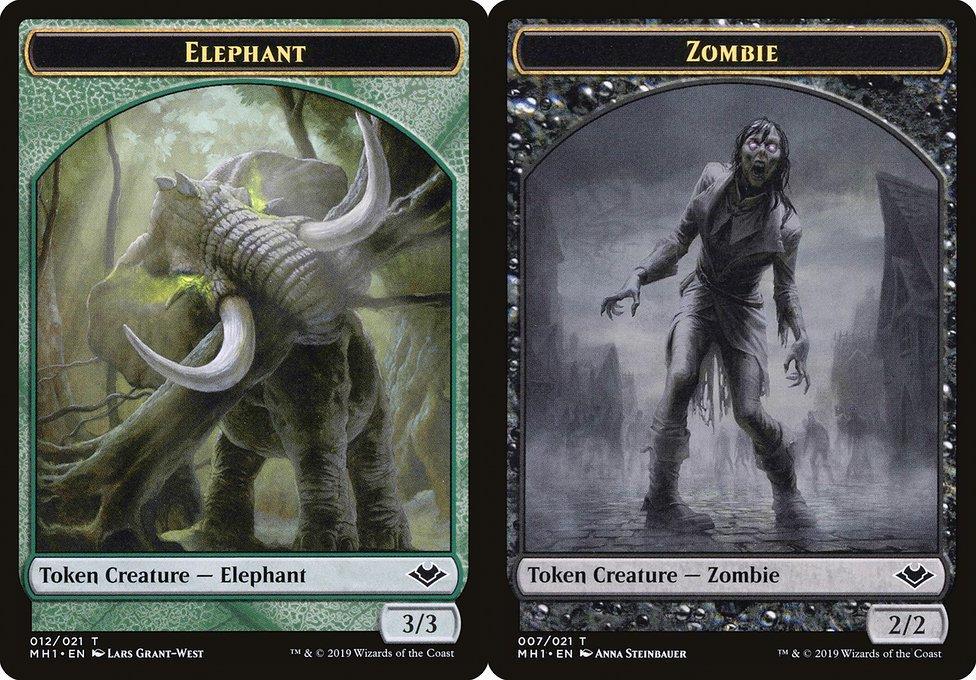 Elephant (012) // Zombie (007) Double-Sided Token
