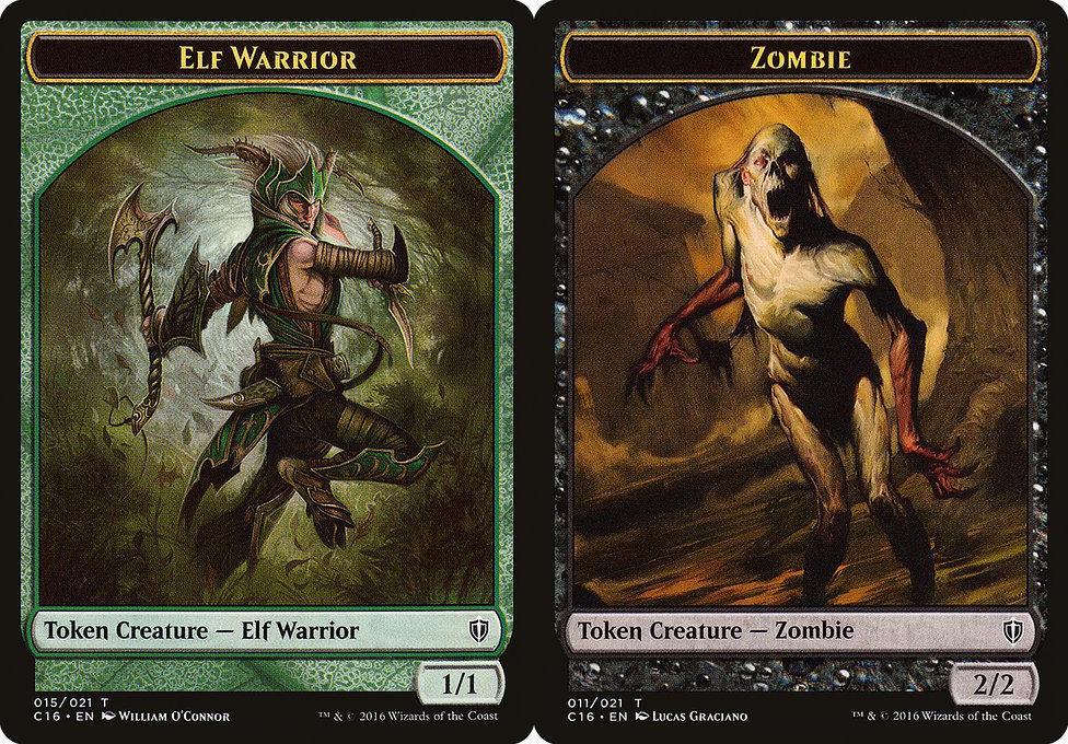 Elf Warrior (015) // Zombie (011) Double-Sided Token