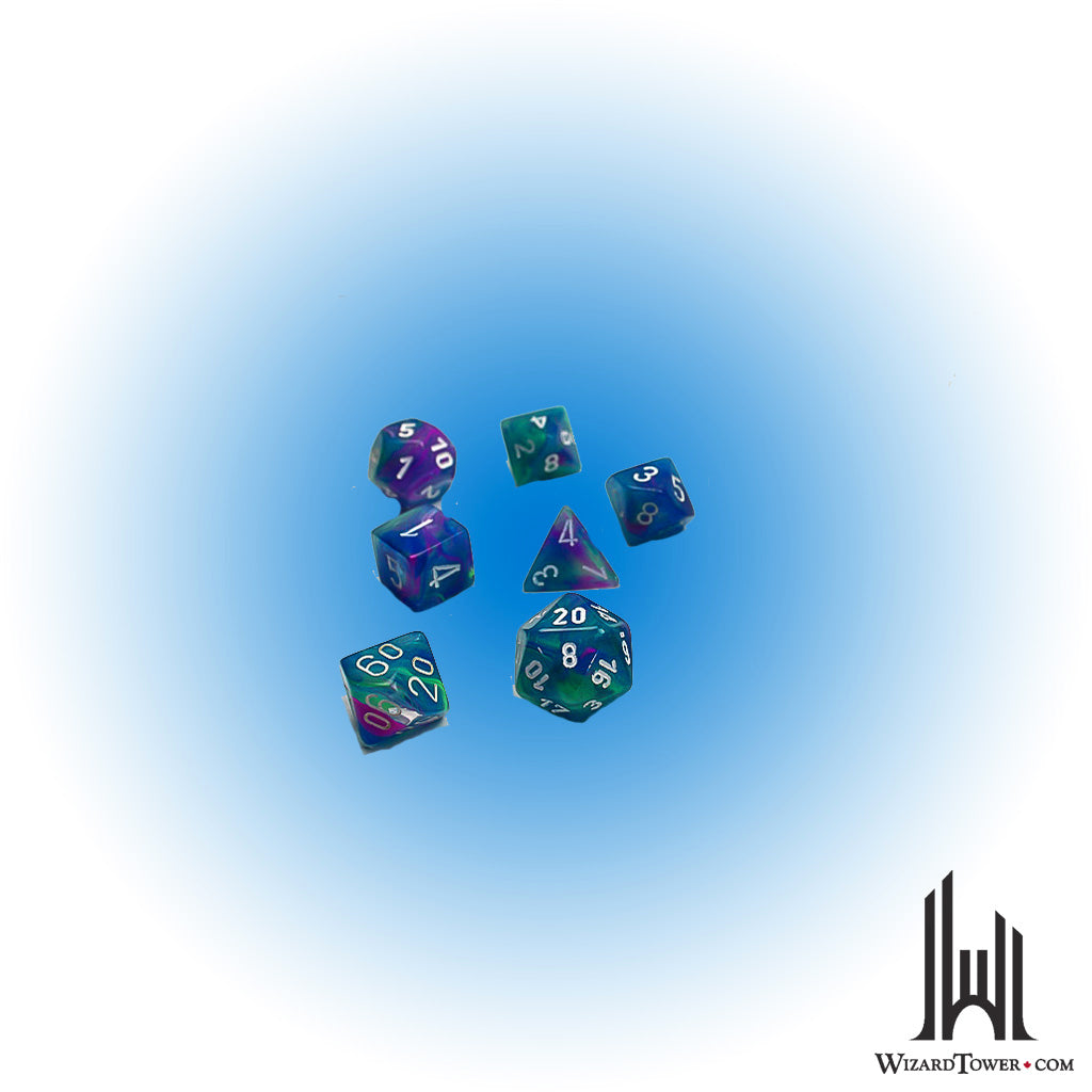 Dice Set - Festive Waterlily / White 7ct