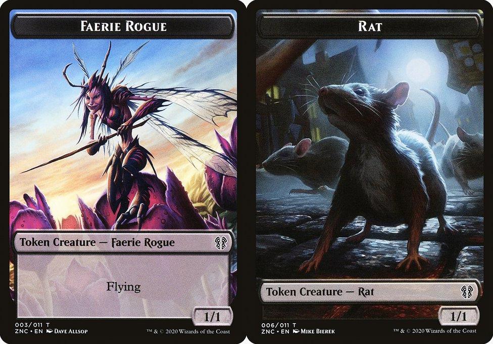 Faerie Rogue (003) // Rat (006) Double-Sided Token