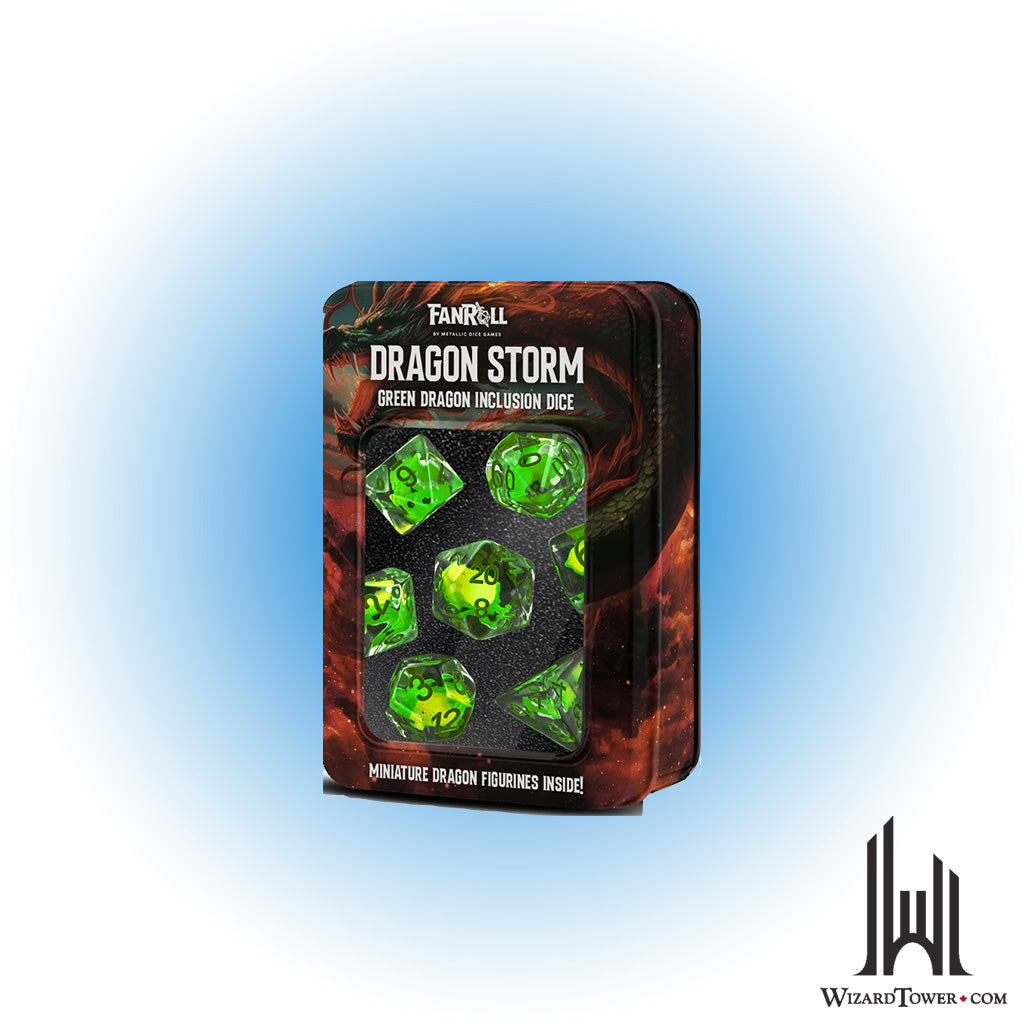Dice Set - Dragon Storm Green 7ct