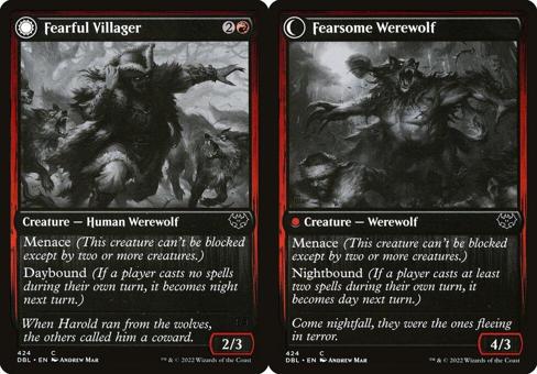 Fearful Villager // Fearsome Werewolf - Foil