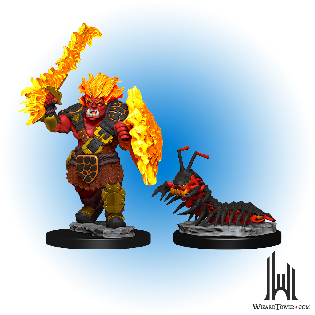 Wardlings Figures - Fire Orc & Fire Centipede