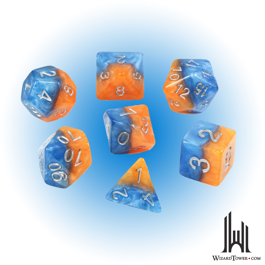 Dice Set - Halfsies Fire and Ice 7ct